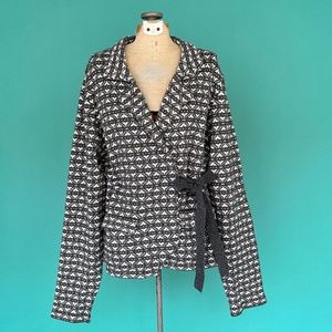 Garnet Hill Wrap Cardigan Sweater Southwestern Wrap Sweater